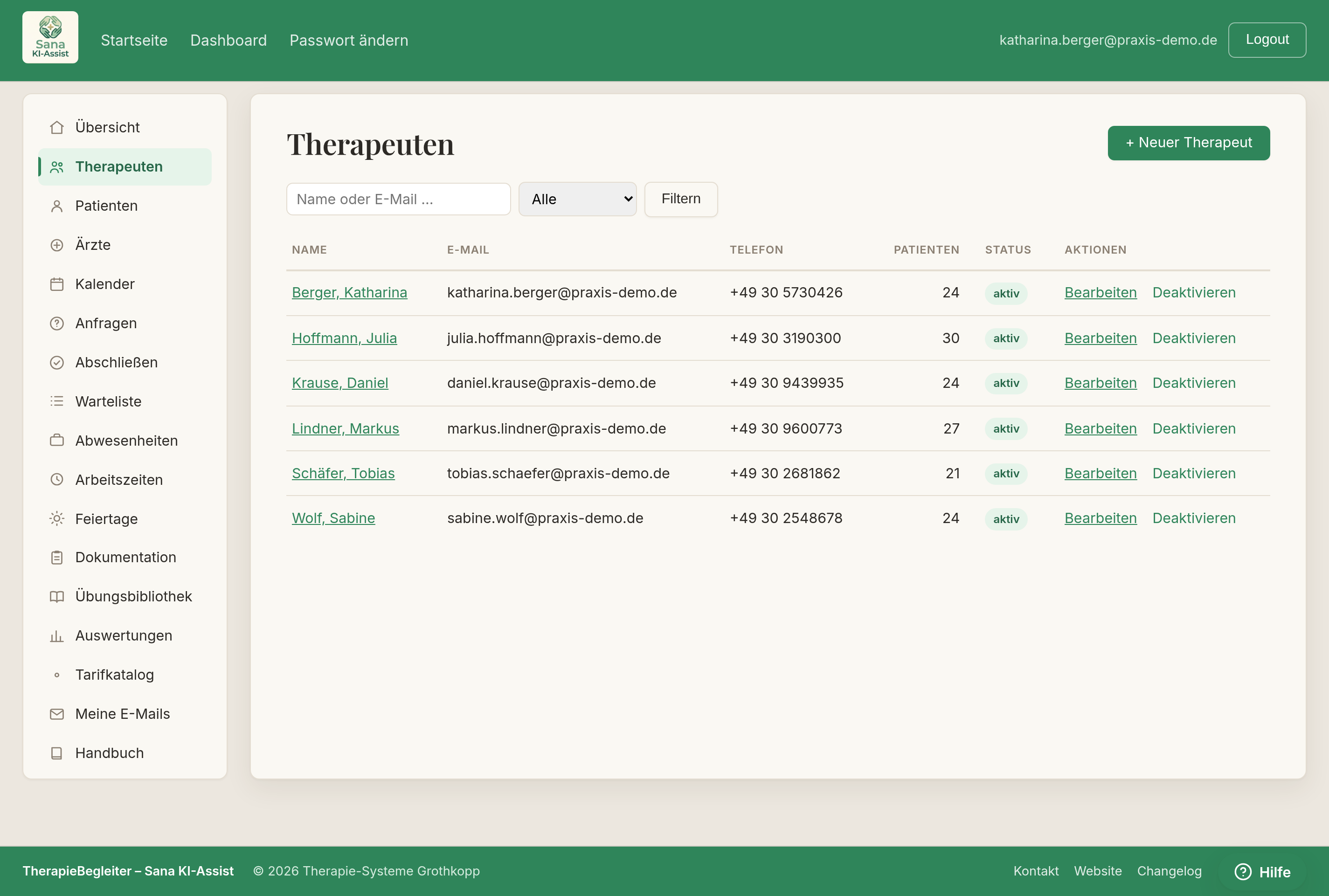 Therapeutenliste