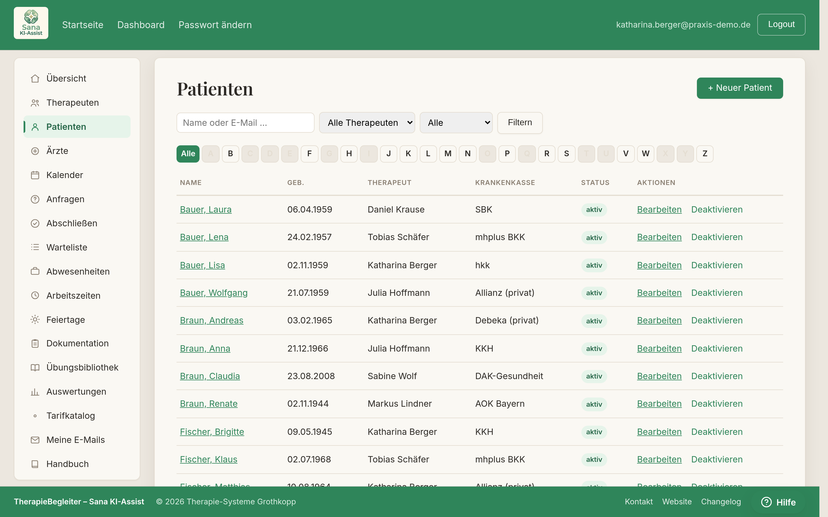 Patientenliste