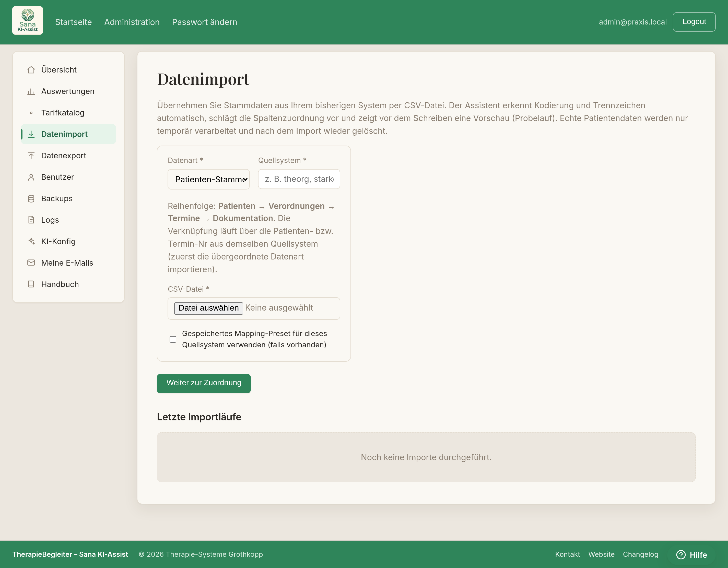Datenimport-Assistent